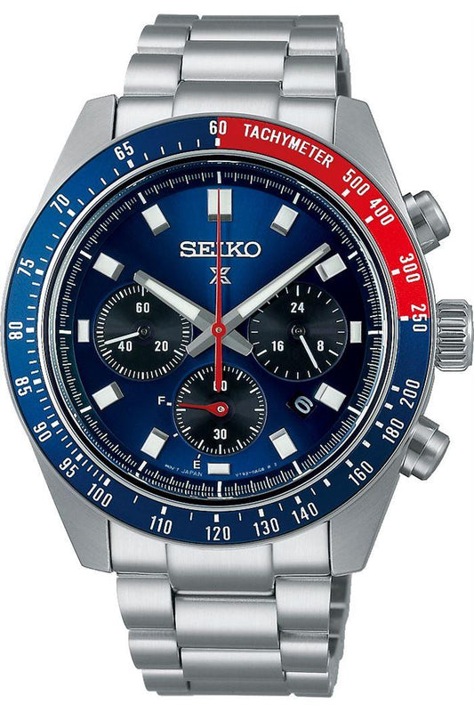 Seiko Prospex Speedtimer SSC913 Çelik Kordon Mavi-Kýrmýzý Erkek Kol Saati