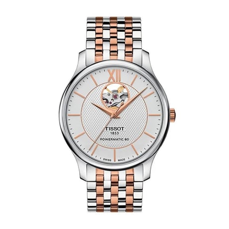 Tissot Tradition Powermatic 80 Open Heart T0639072203801 Erkek Kol Saati T063.907.22.038.01