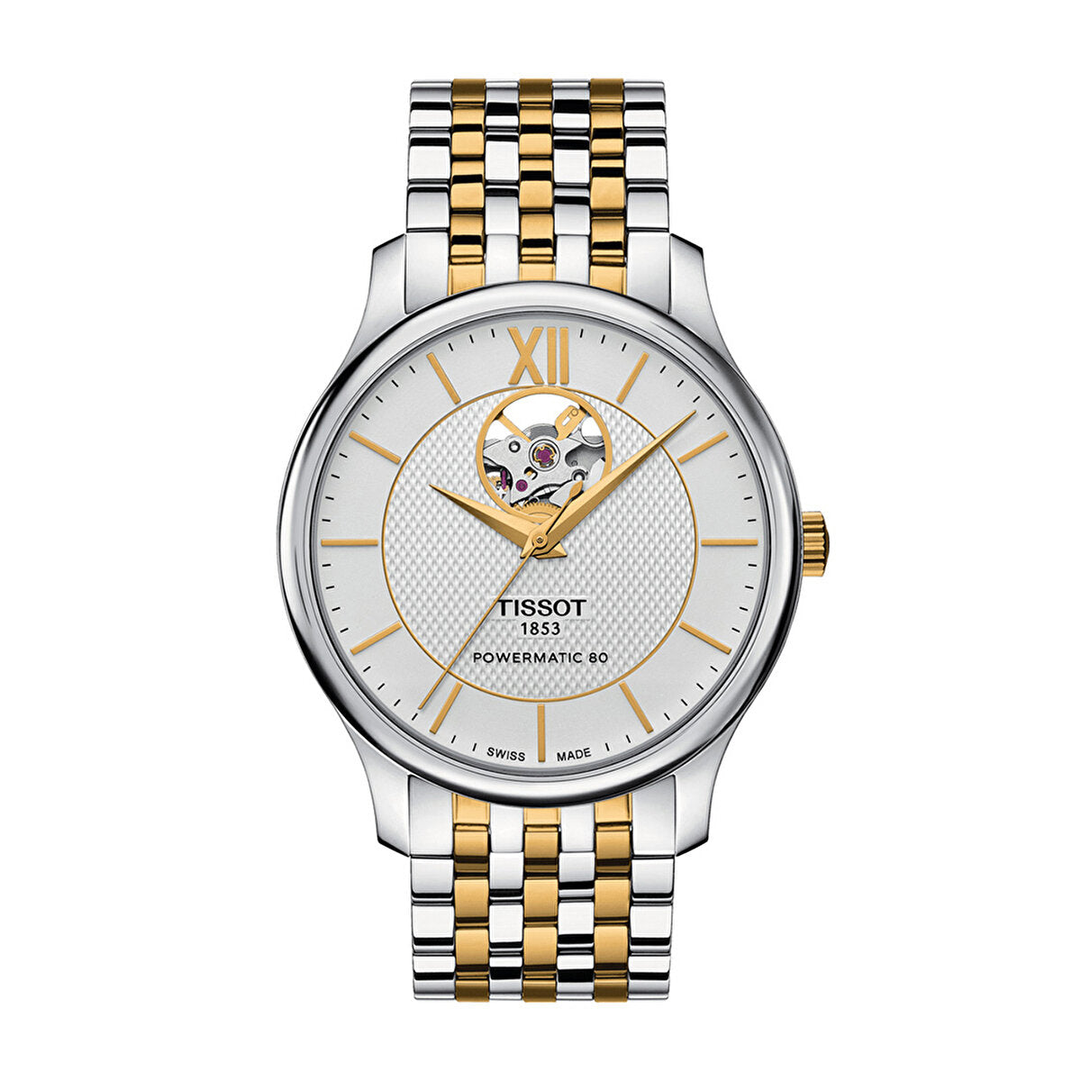 Tissot Tradition Powermatic 80 Open Heart T0639072203800 Erkek Kol Saati T063.907.22.038.00